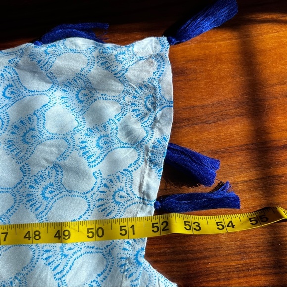 Roberta Roller Rabbit Blue Boho Long Sleeve Tunic Cover Up Dress XS - Picture 10 of 12